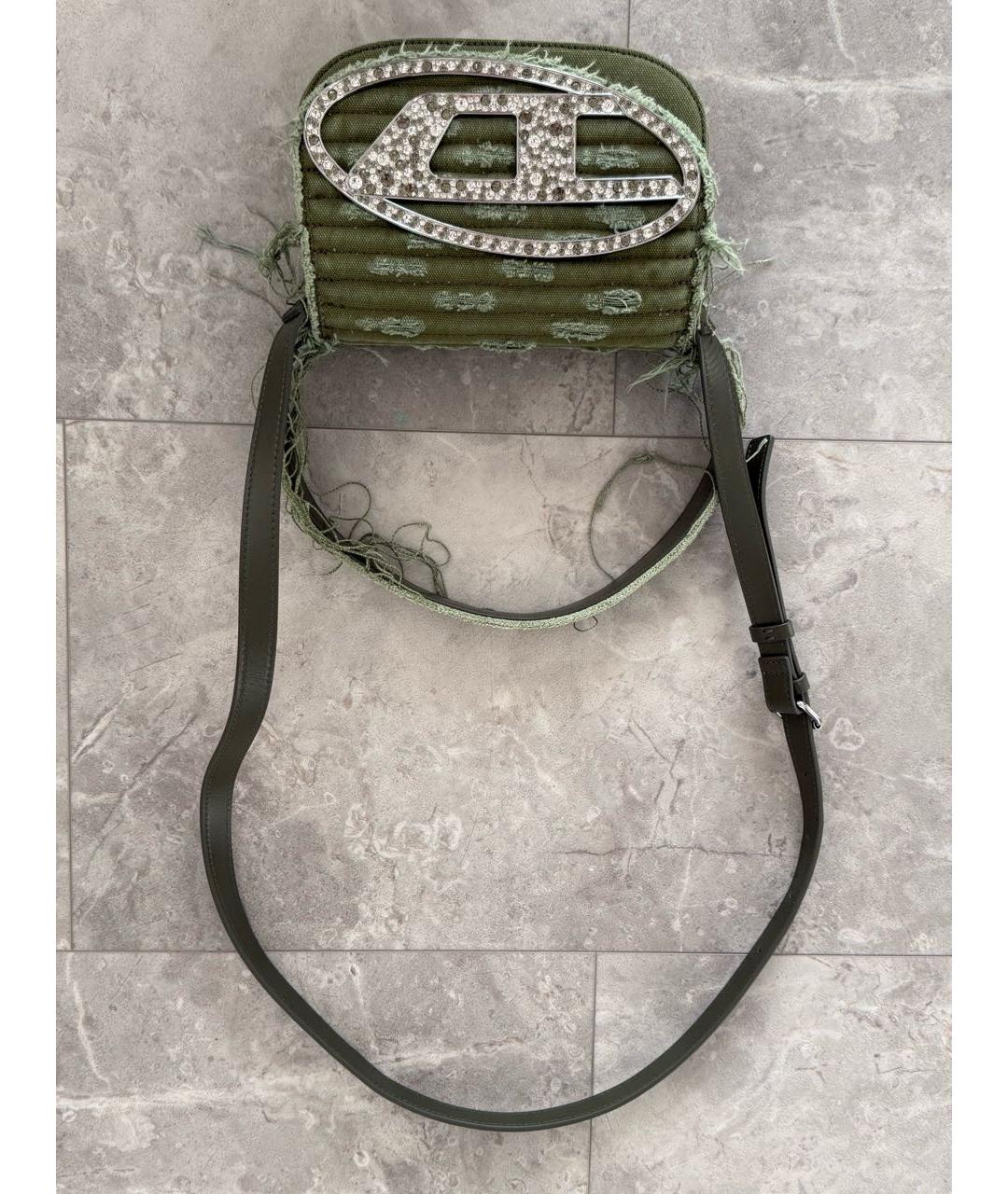 DIESEL Хаки деним сумка через плечо, фото 7