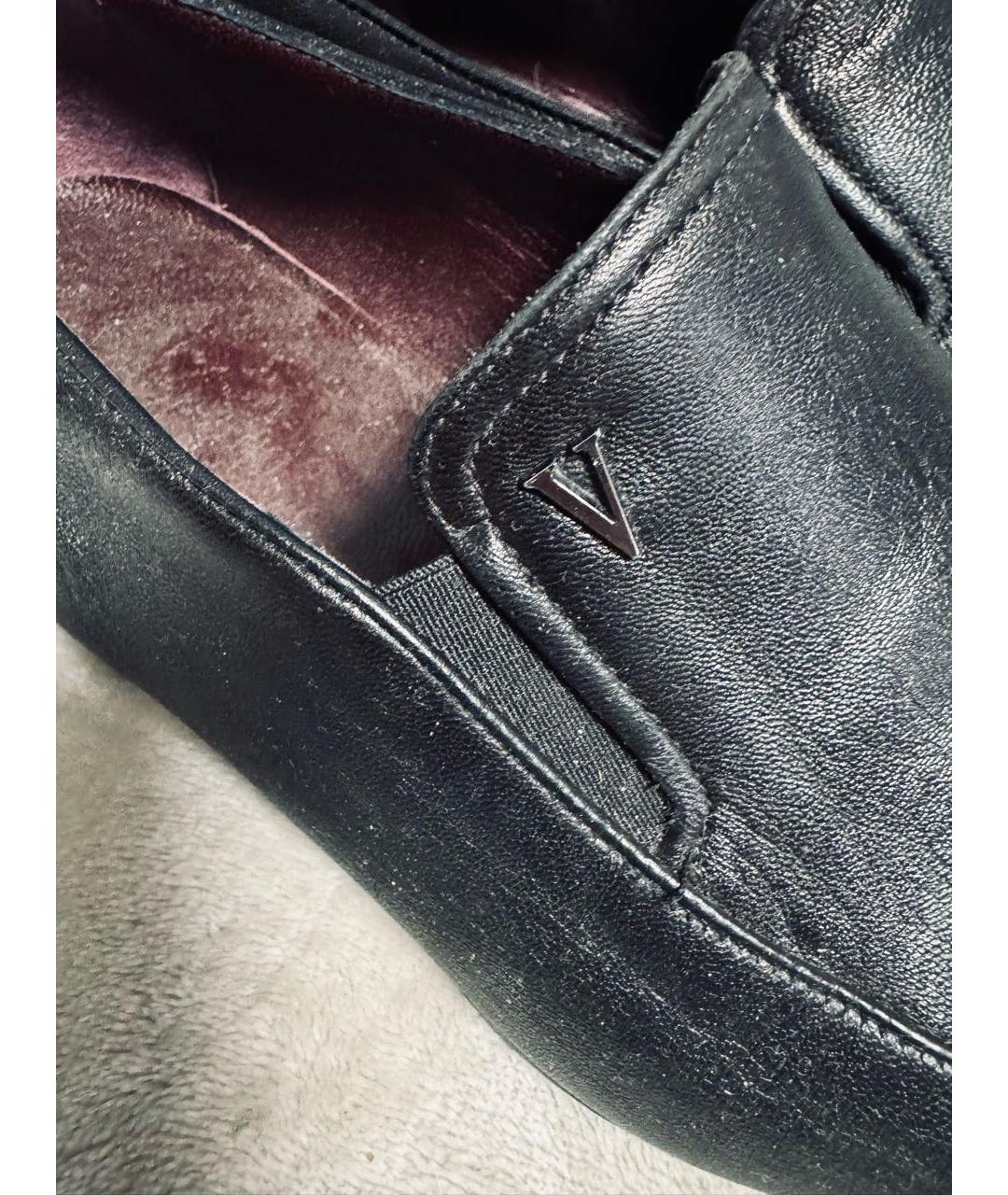 VALENTINO BEAUTY Черные кожаные лоферы, фото 7