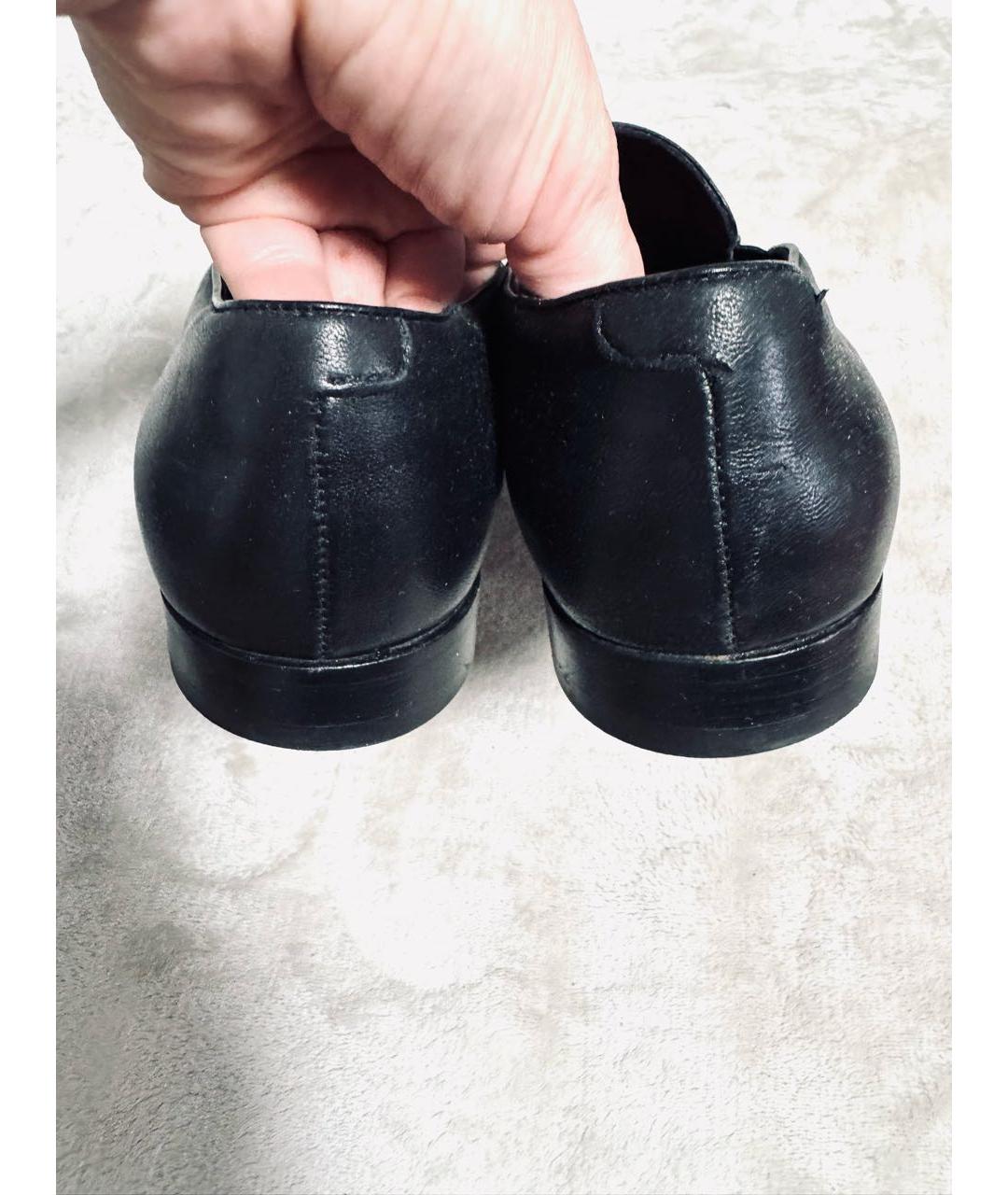 VALENTINO BEAUTY Черные кожаные лоферы, фото 3