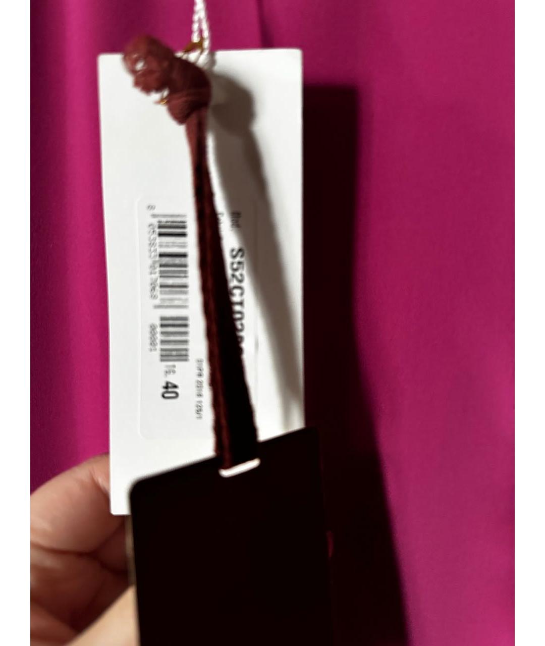 MM6 MAISON MARGIELA Розовое вискозное повседневное платье, фото 5