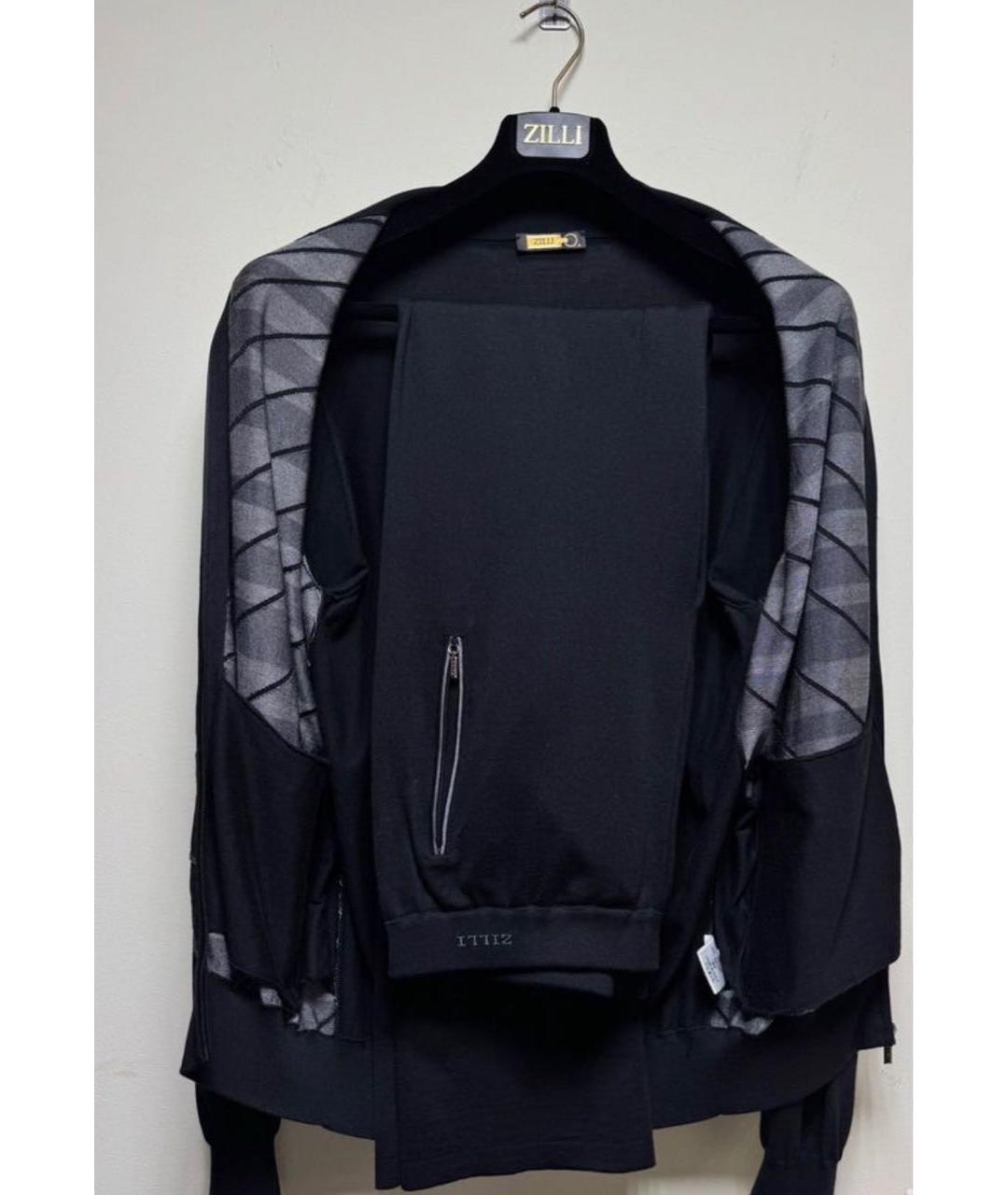 ZILLI Черный шелковый спортивный костюм, фото 4