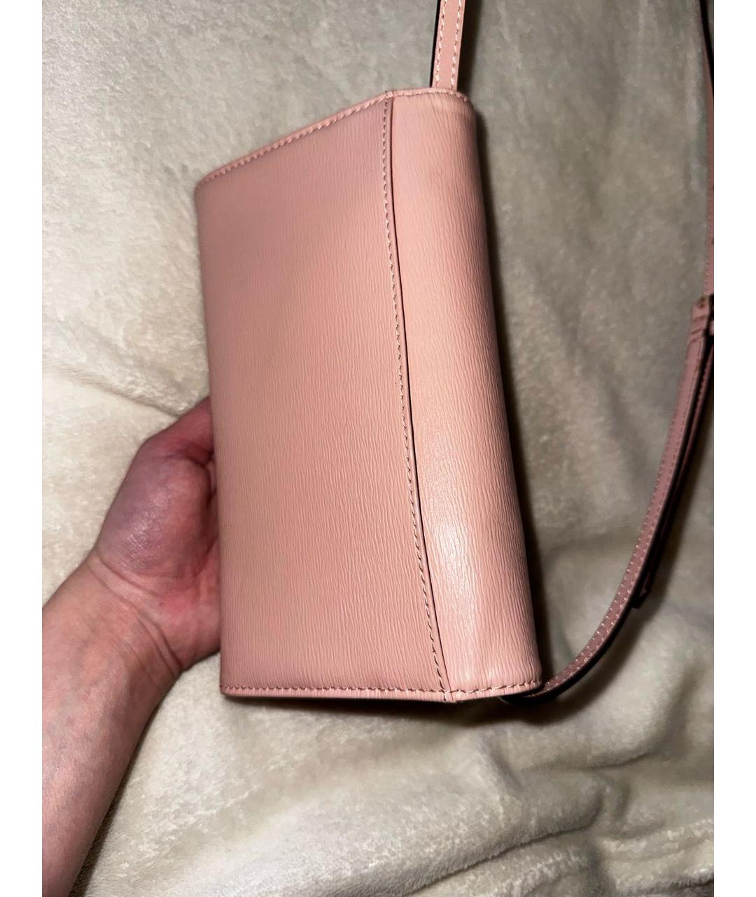 RALPH LAUREN Розовая кожаная сумка через плечо, фото 5