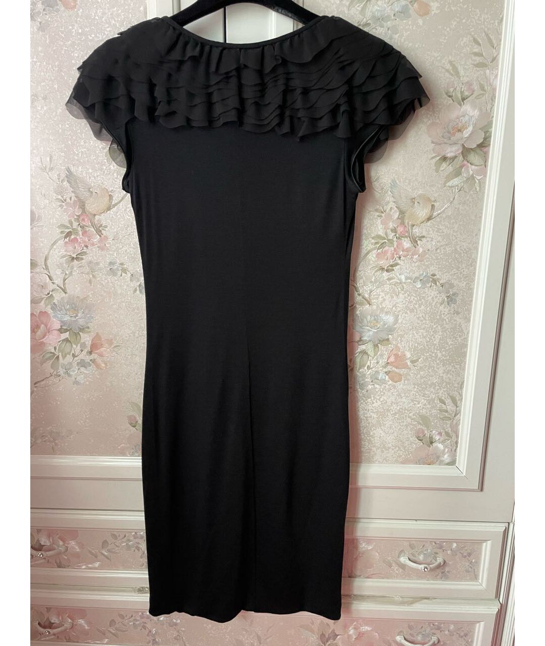 GIORGIO ARMANI Черное хлопко-эластановое коктейльное платье, фото 2