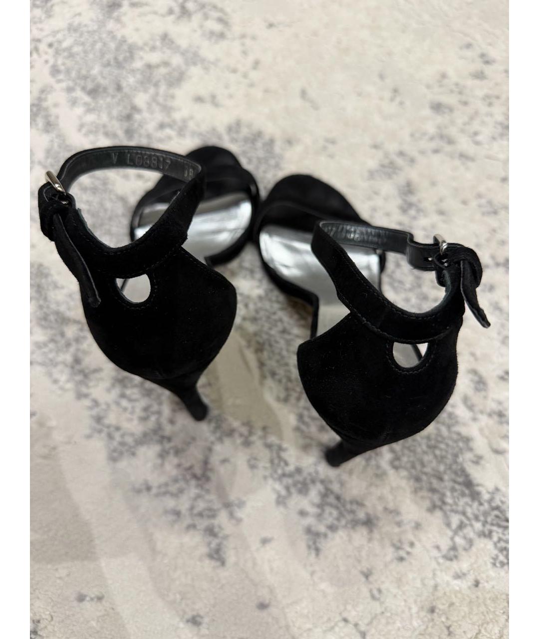 STUART WEITZMAN Черные замшевые босоножки, фото 3