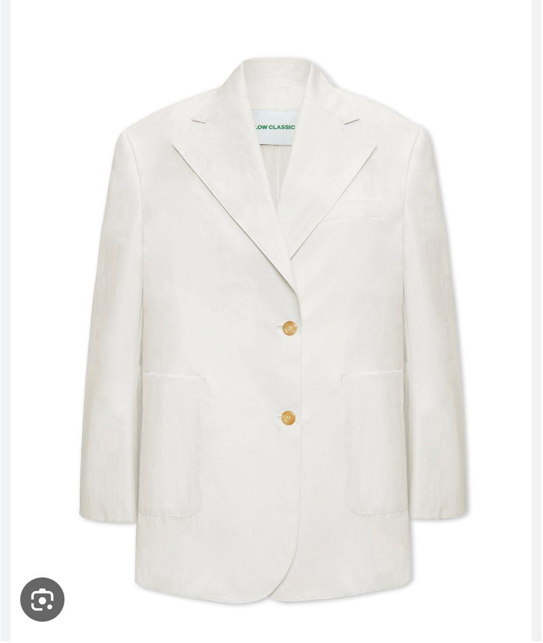 LOW CLASSIC Белый хлопковый жакет/пиджак, фото 9