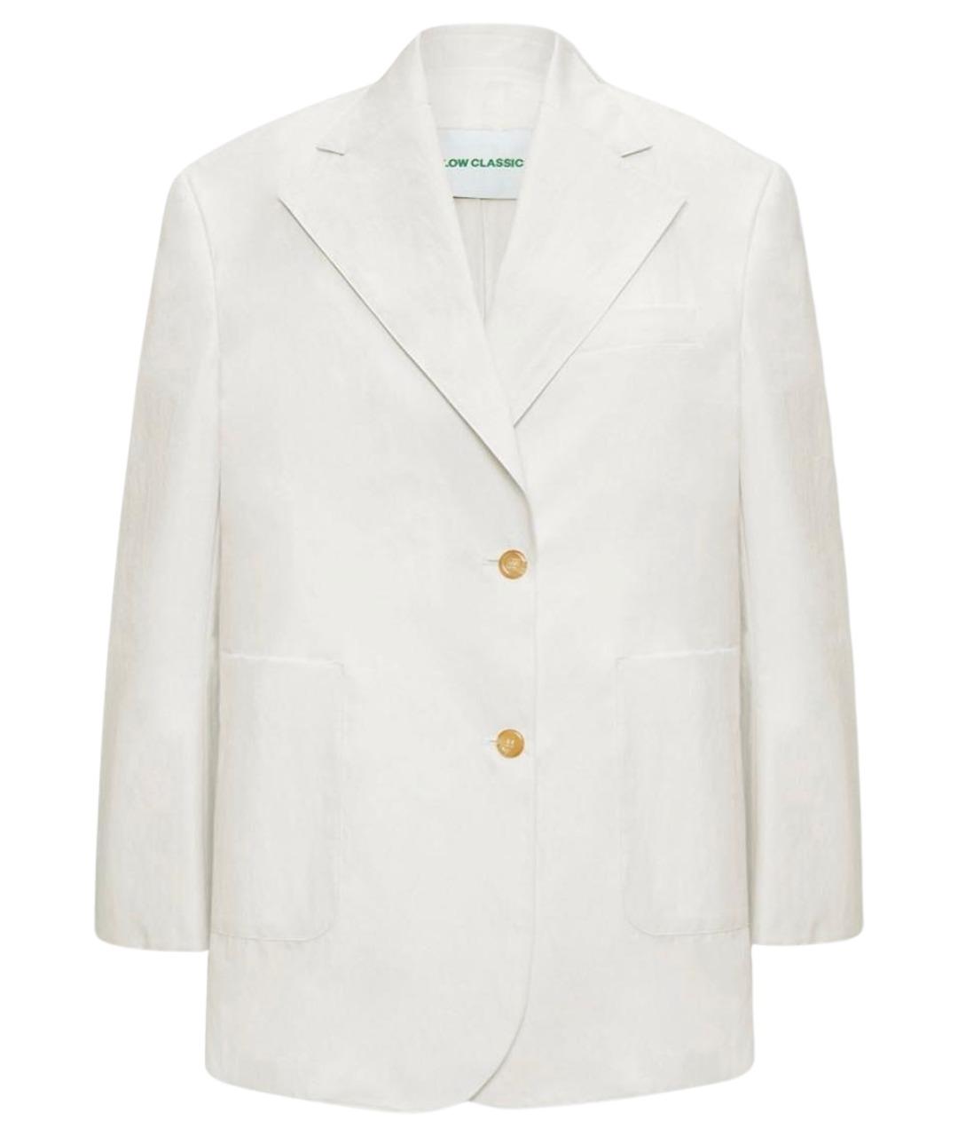 LOW CLASSIC Белый хлопковый жакет/пиджак, фото 1