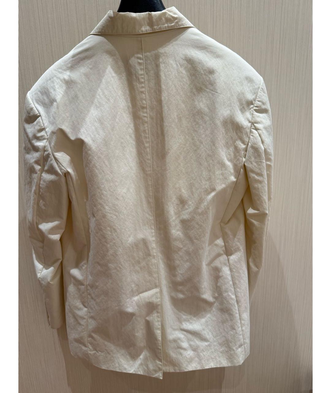 LOW CLASSIC Белый хлопковый жакет/пиджак, фото 3