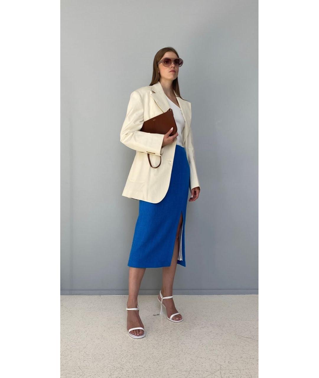 LOW CLASSIC Белый хлопковый жакет/пиджак, фото 7