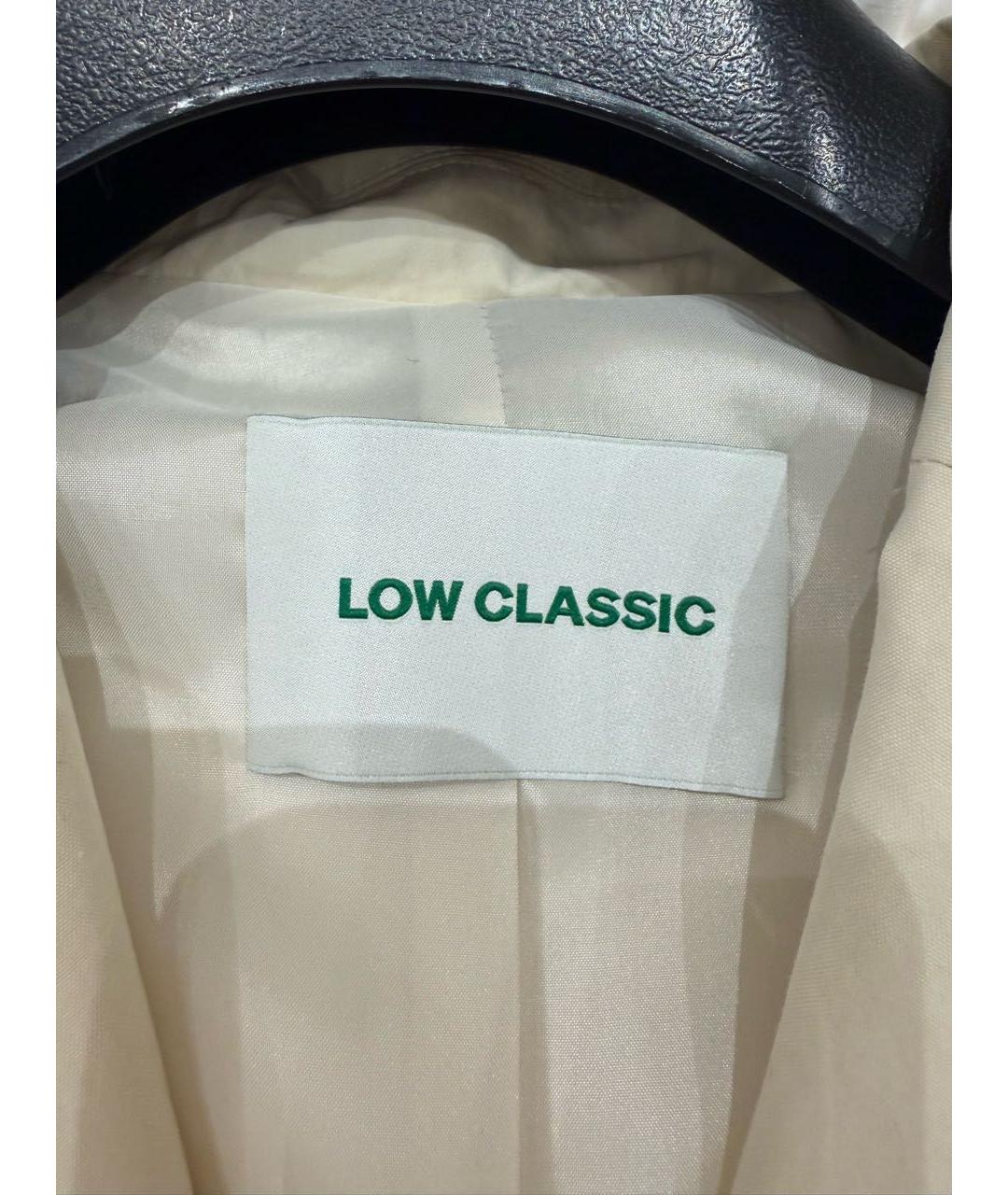 LOW CLASSIC Белый хлопковый жакет/пиджак, фото 4