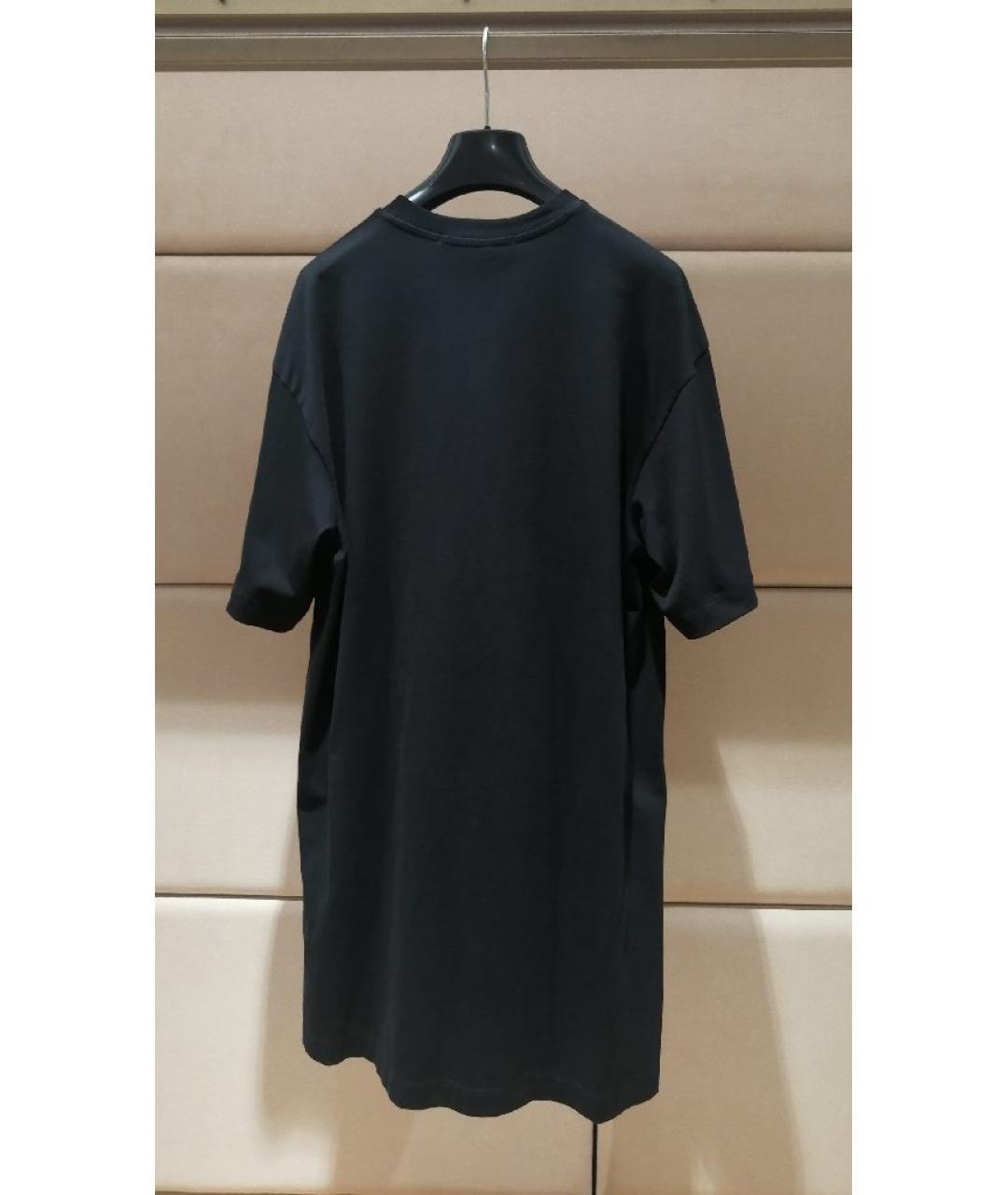 MSGM Черное хлопковое повседневное платье, фото 2