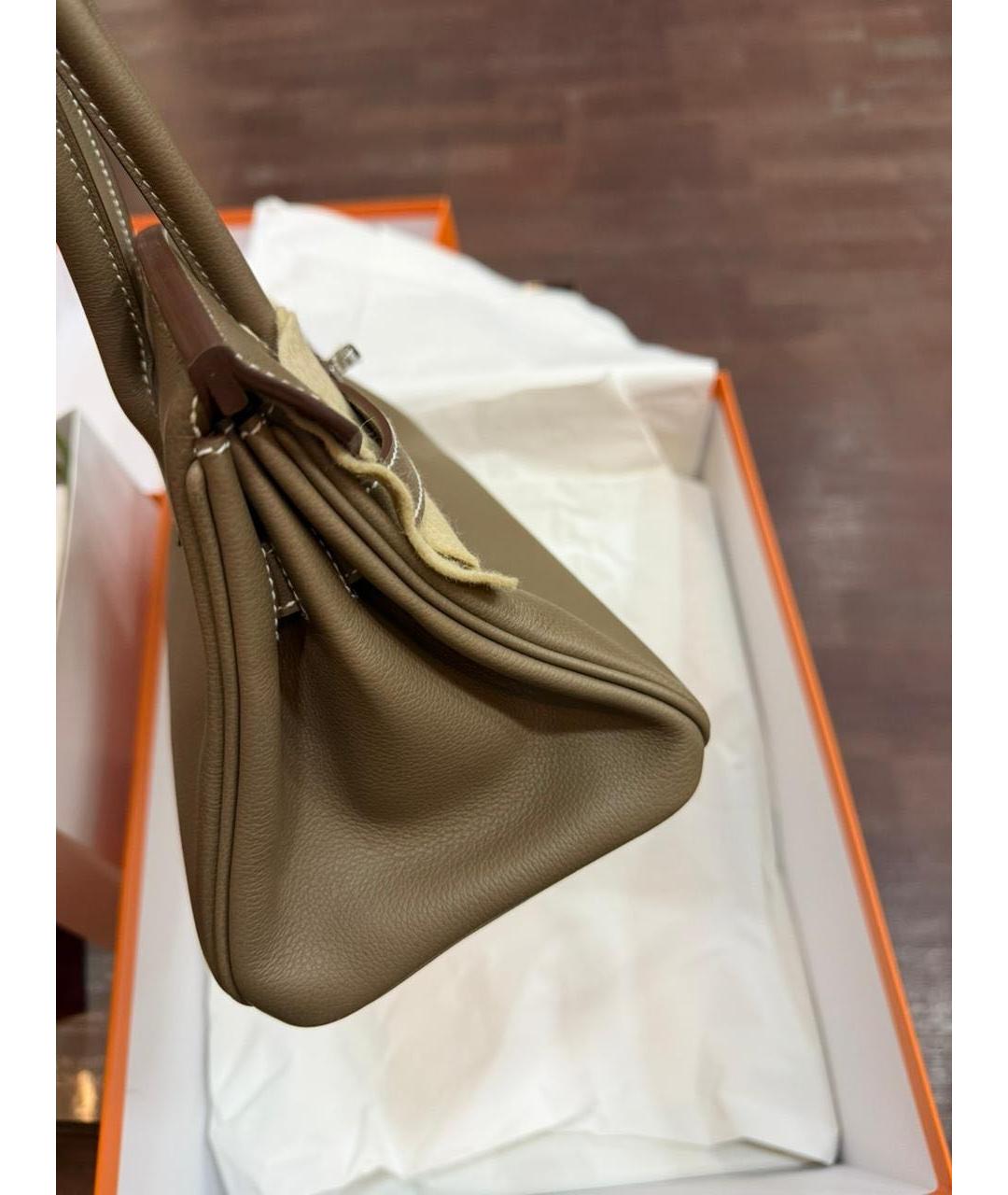 HERMES Кожаная сумка с короткими ручками, фото 3