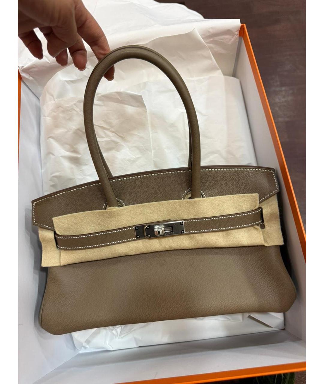 HERMES Кожаная сумка с короткими ручками, фото 2