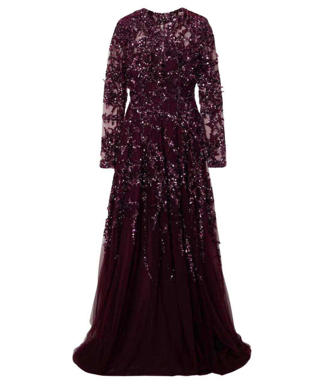 ZUHAIR MURAD Бордовое полиамидовое вечернее платье, фото 1