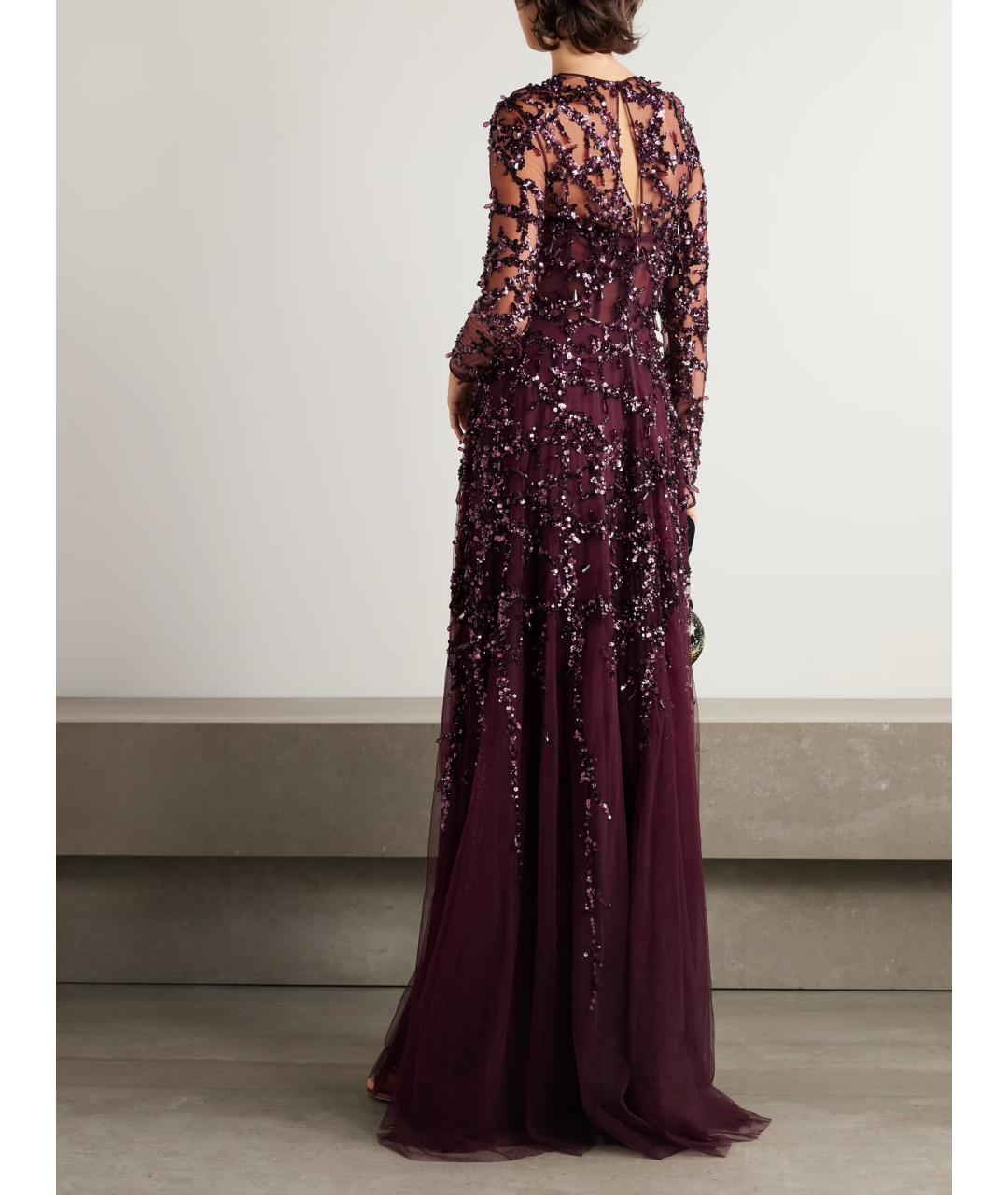 ZUHAIR MURAD Бордовое полиамидовое вечернее платье, фото 3