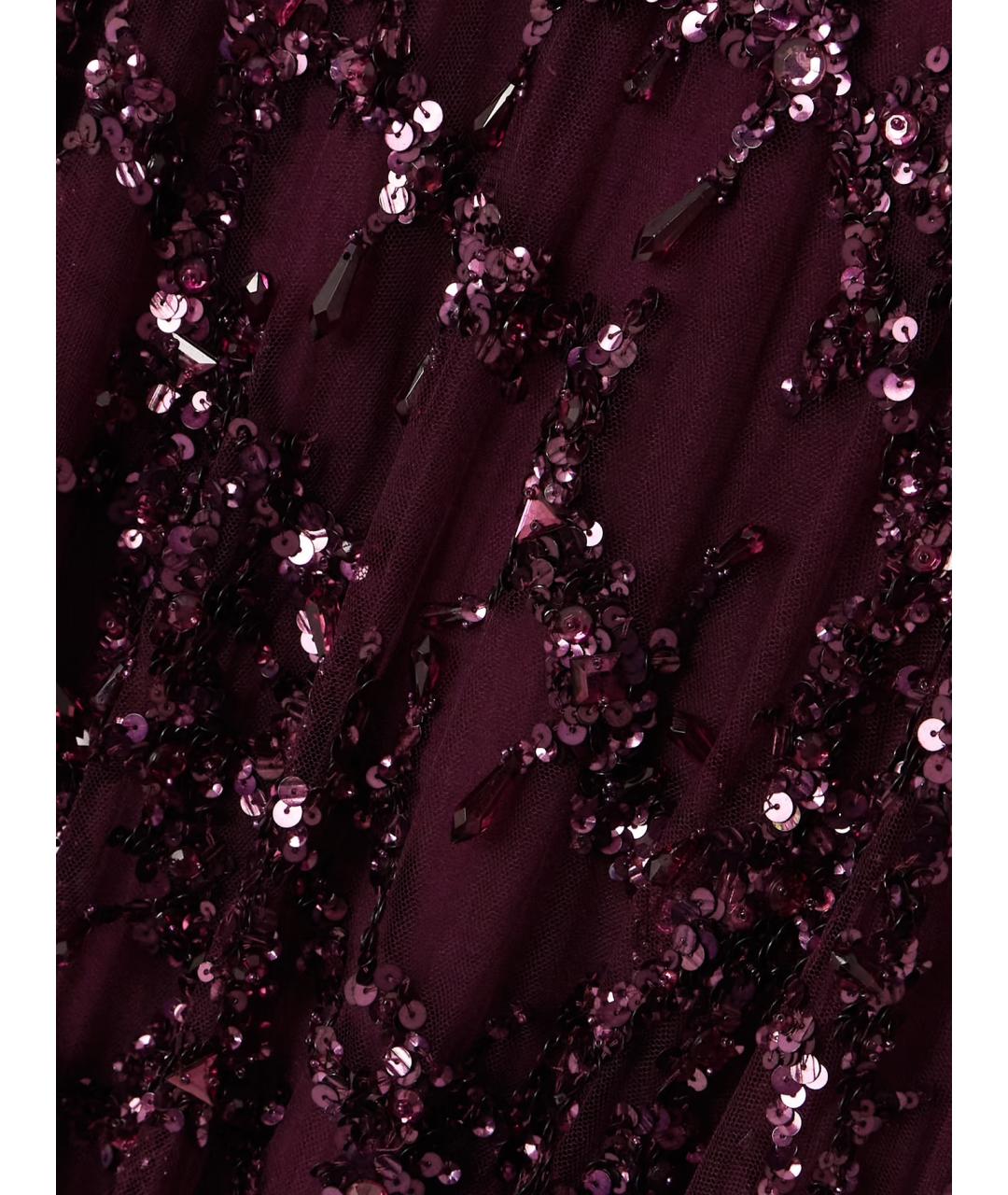 ZUHAIR MURAD Бордовое полиамидовое вечернее платье, фото 4