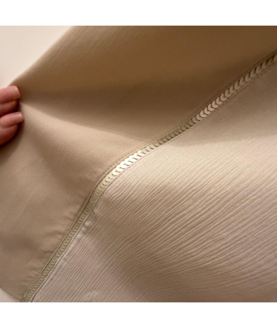 LORENA ANTONIAZZI Бежевая вискозная юбка макси, фото 7