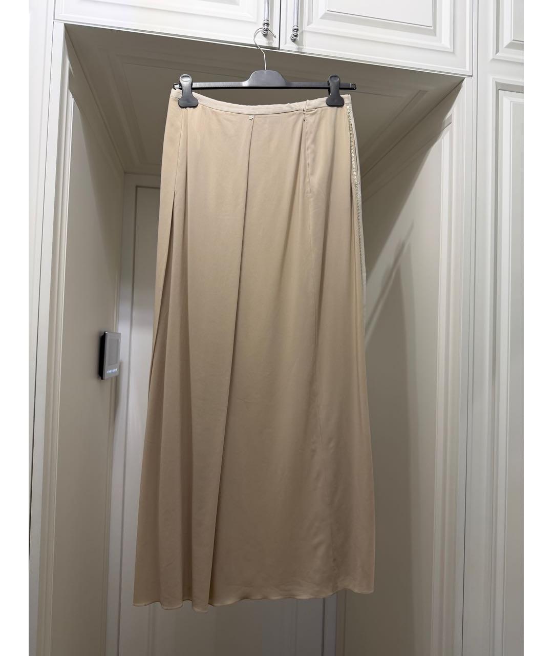 LORENA ANTONIAZZI Бежевая вискозная юбка макси, фото 2