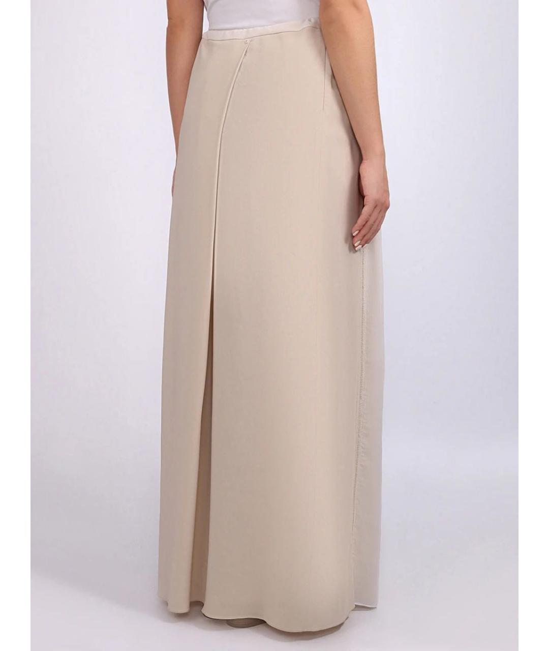 LORENA ANTONIAZZI Бежевая вискозная юбка макси, фото 5