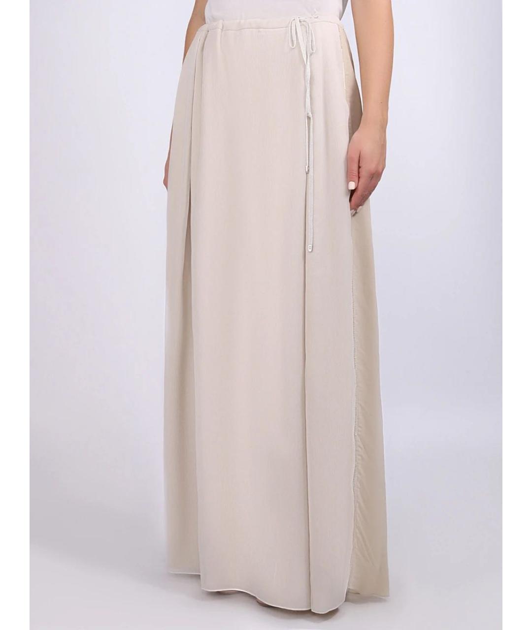 LORENA ANTONIAZZI Бежевая вискозная юбка макси, фото 9