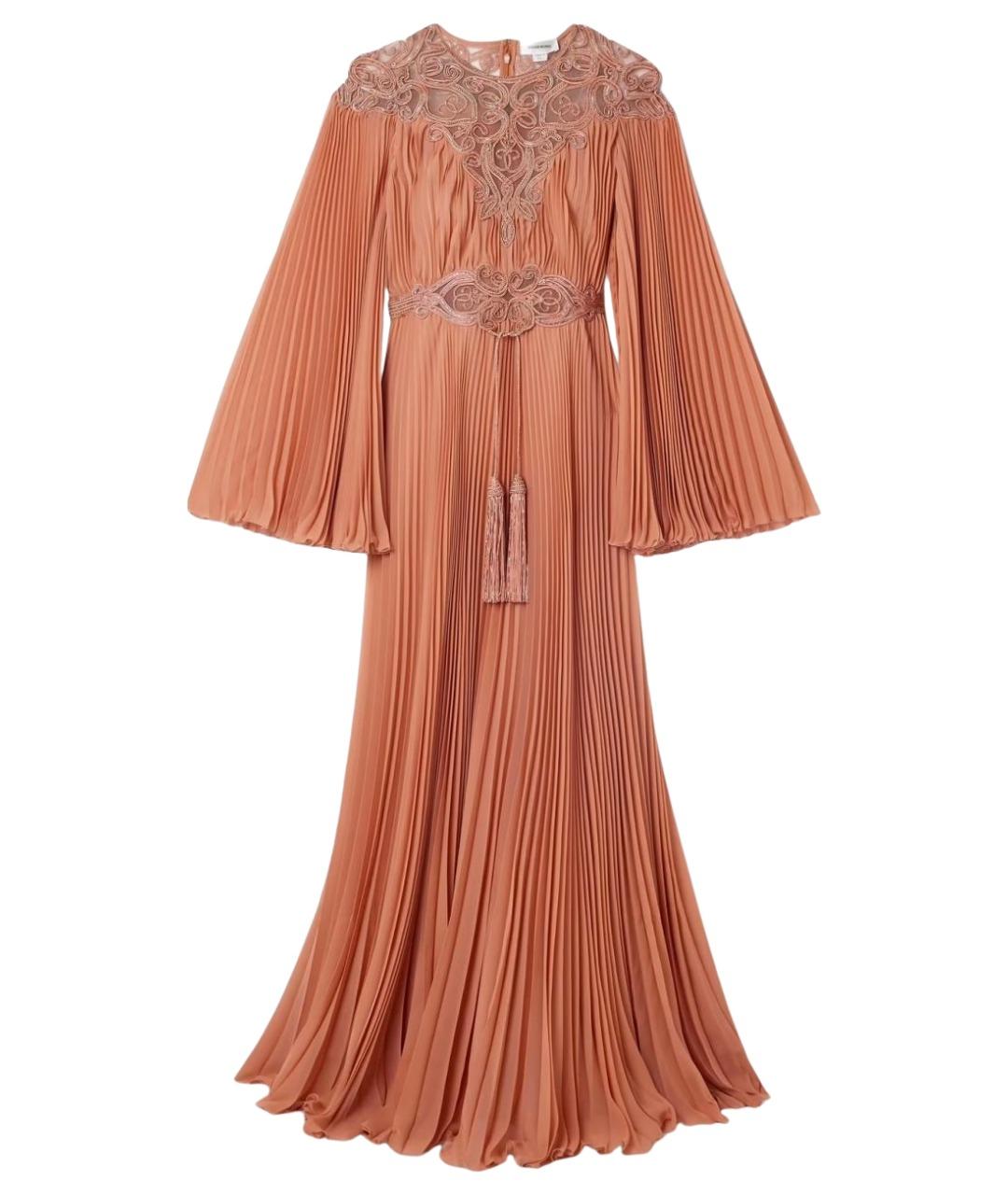 ZUHAIR MURAD Оранжевое полиэстеровое вечернее платье, фото 1