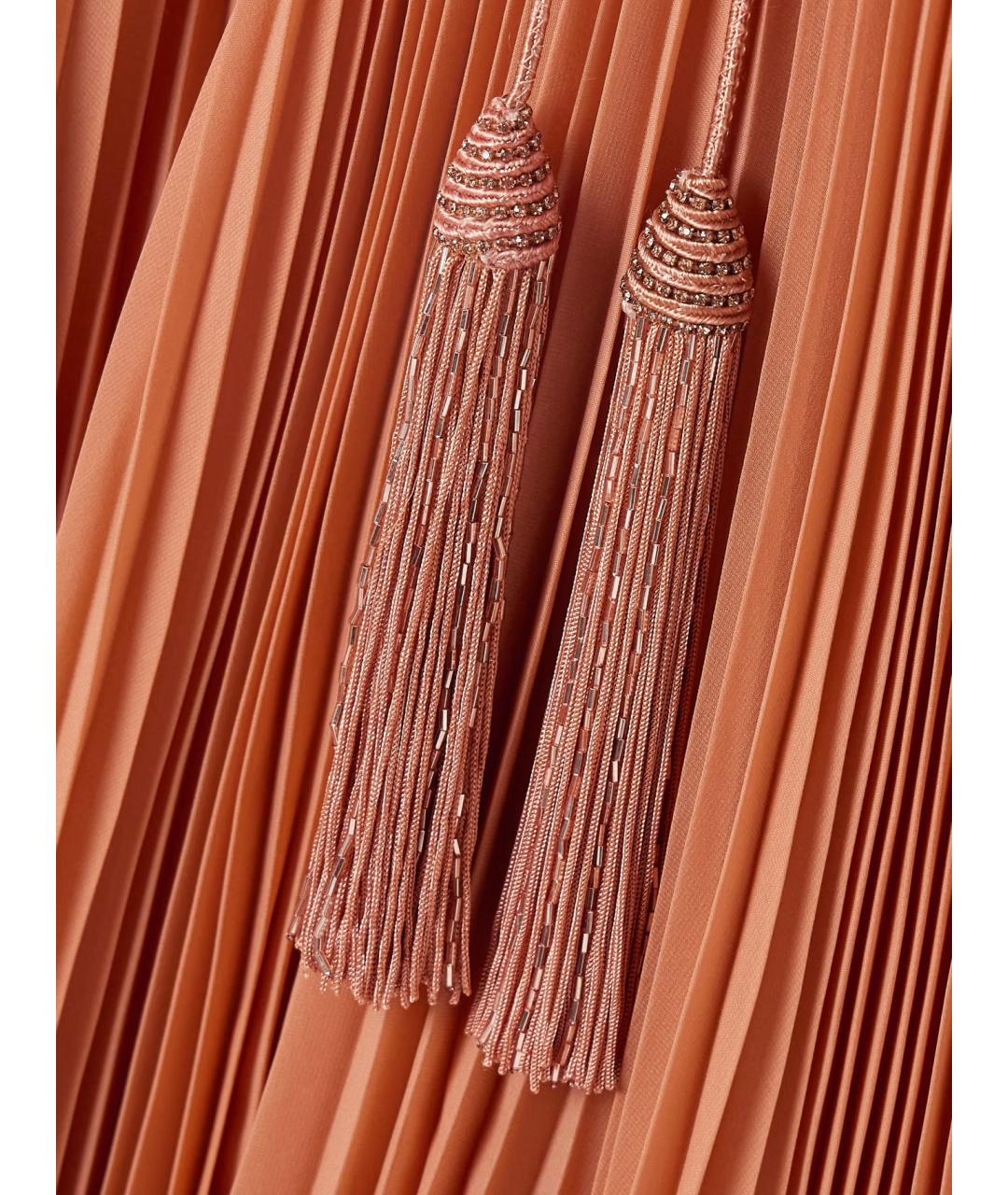 ZUHAIR MURAD Оранжевое полиэстеровое вечернее платье, фото 4