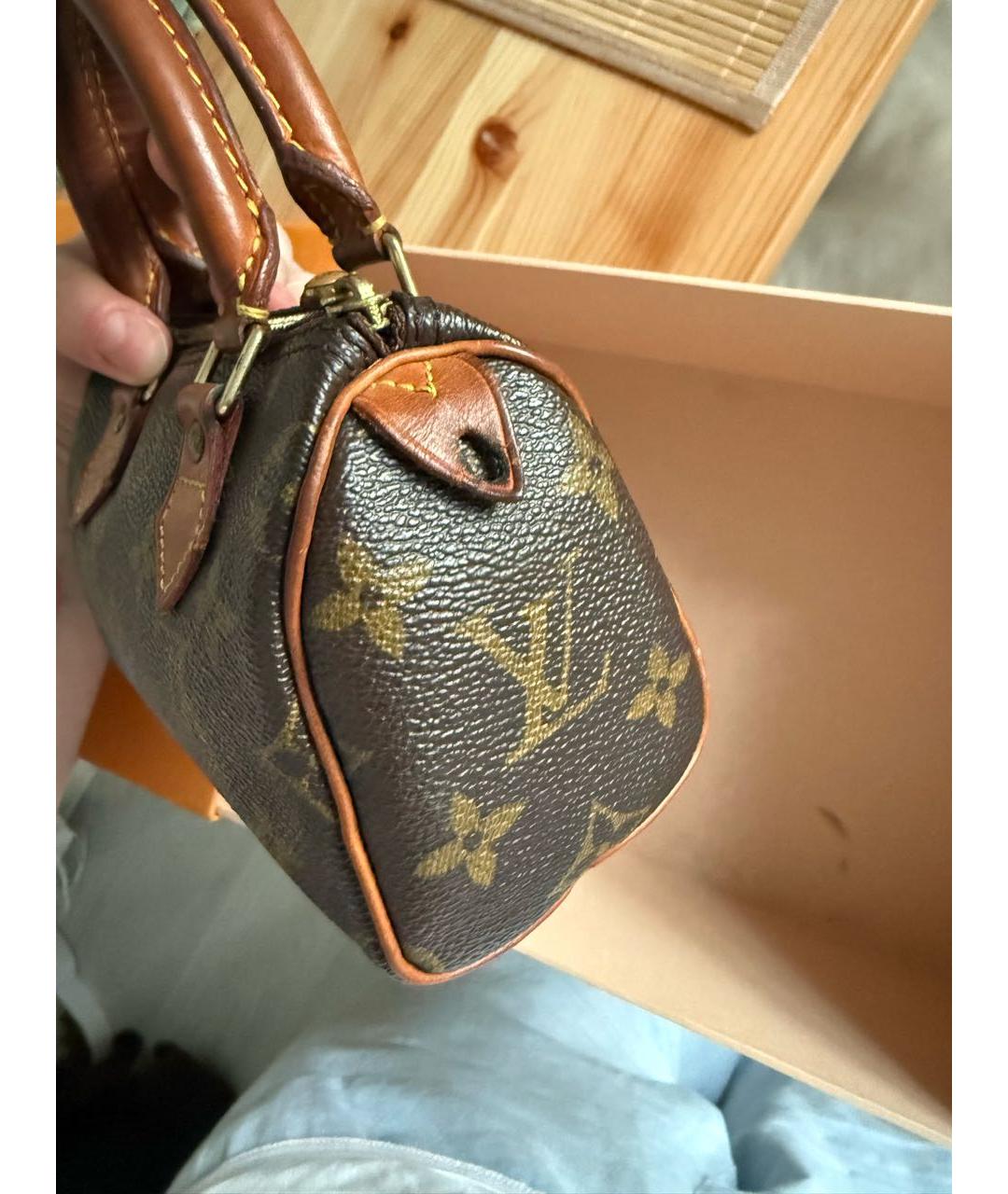 LOUIS VUITTON Коричневая сумка с короткими ручками, фото 2