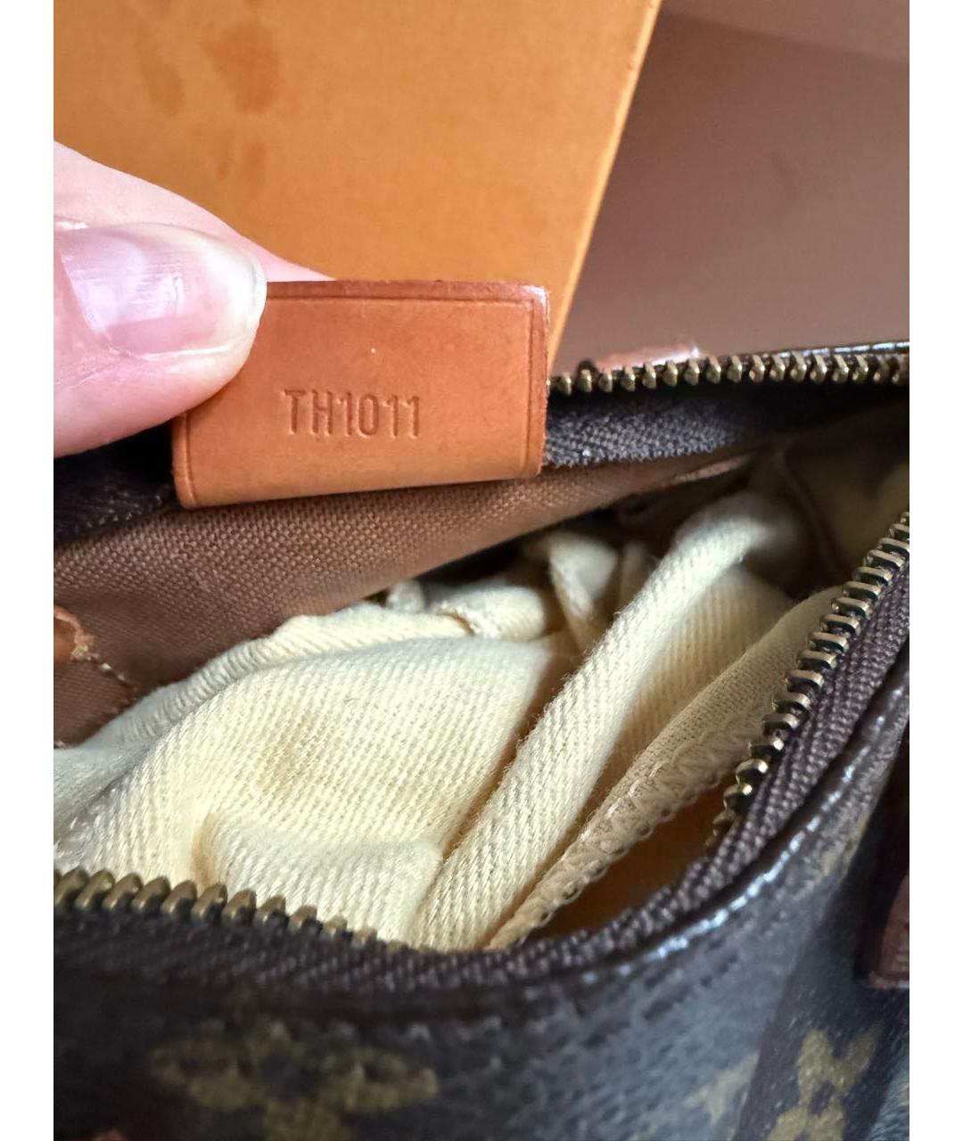 LOUIS VUITTON Коричневая сумка с короткими ручками, фото 5