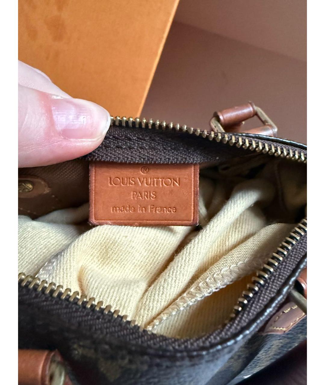 LOUIS VUITTON Коричневая сумка с короткими ручками, фото 4