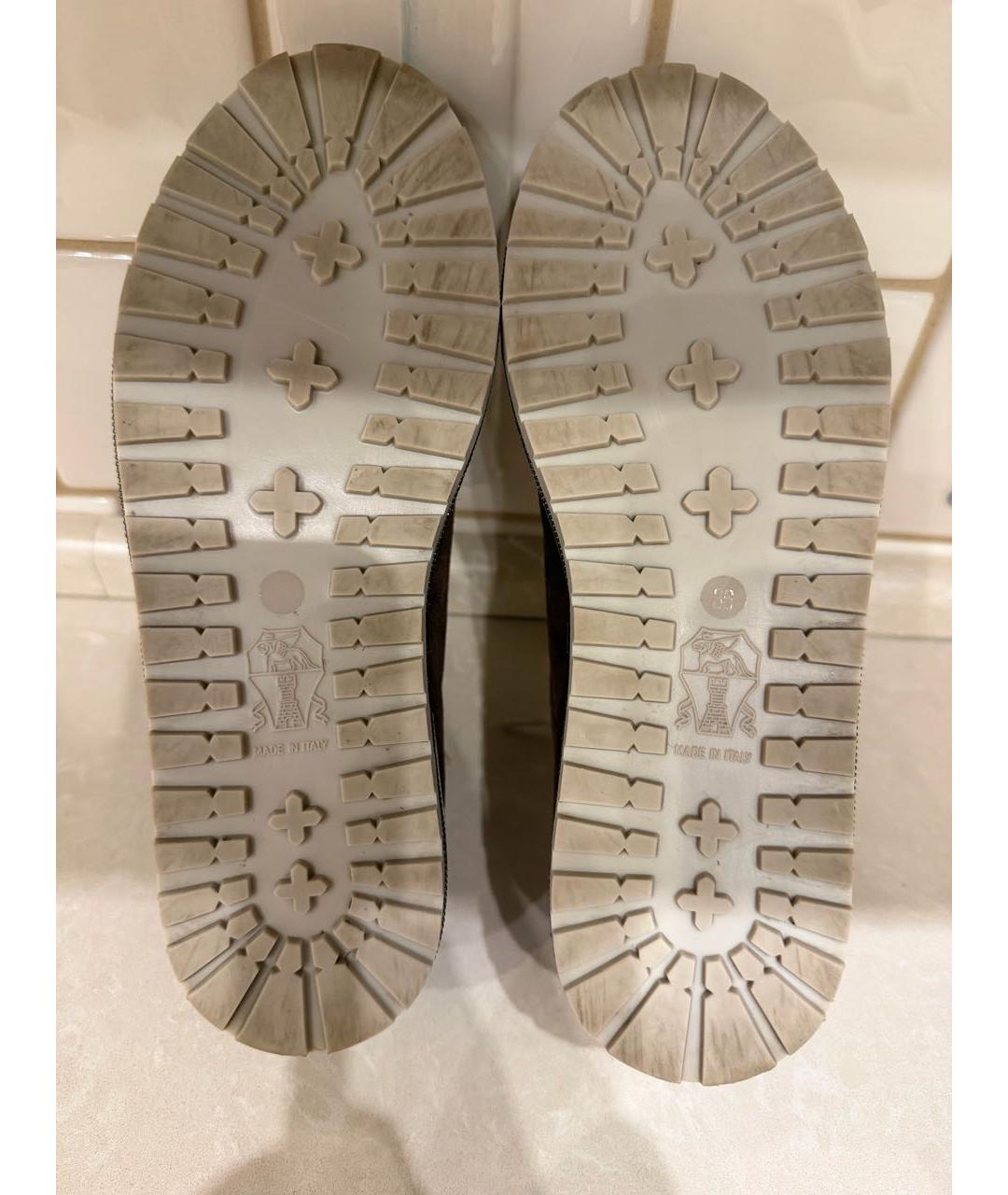 BRUNELLO CUCINELLI Бордовые замшевые кеды, фото 6