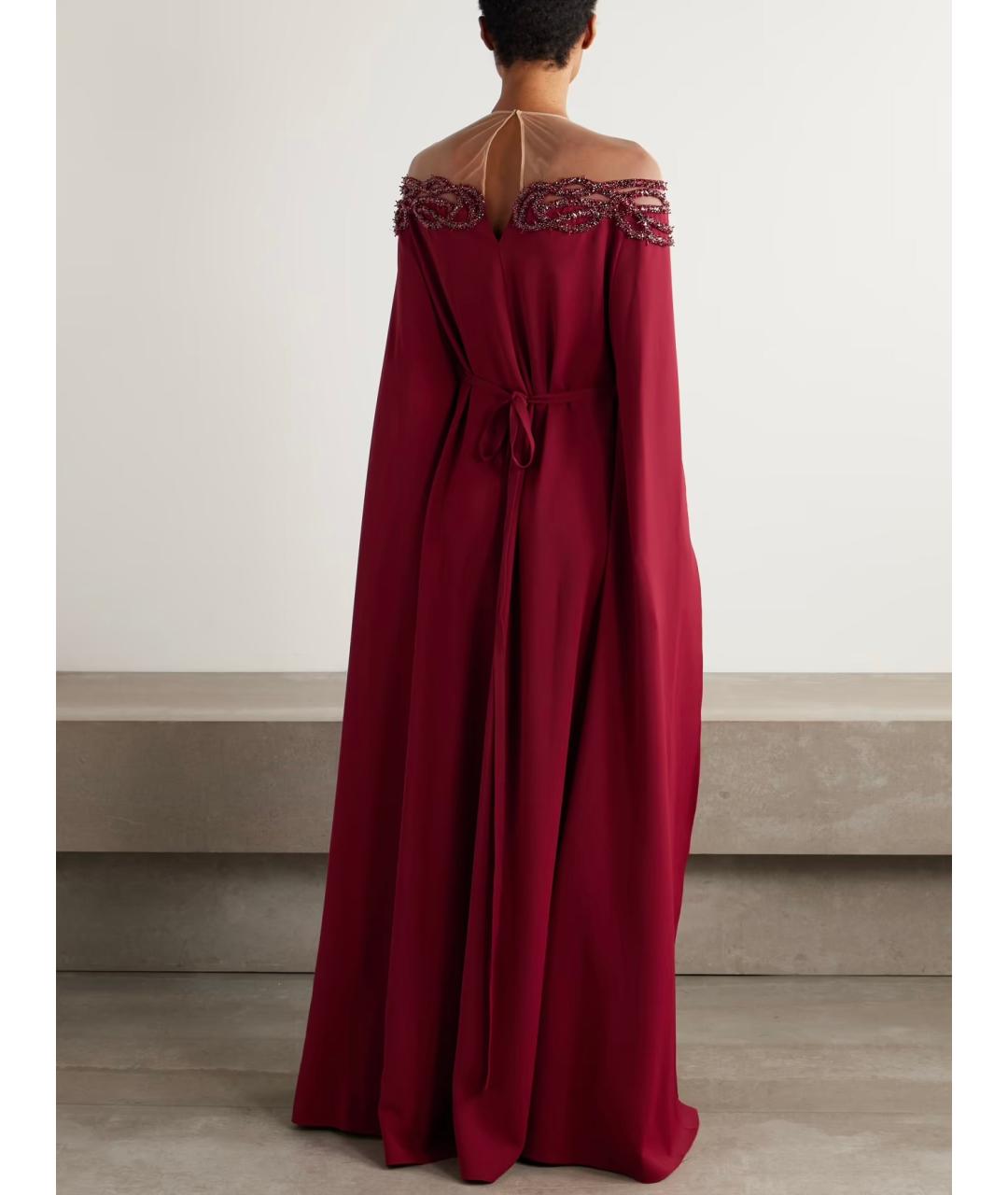 ZUHAIR MURAD Бордовое полиэстеровое вечернее платье, фото 3