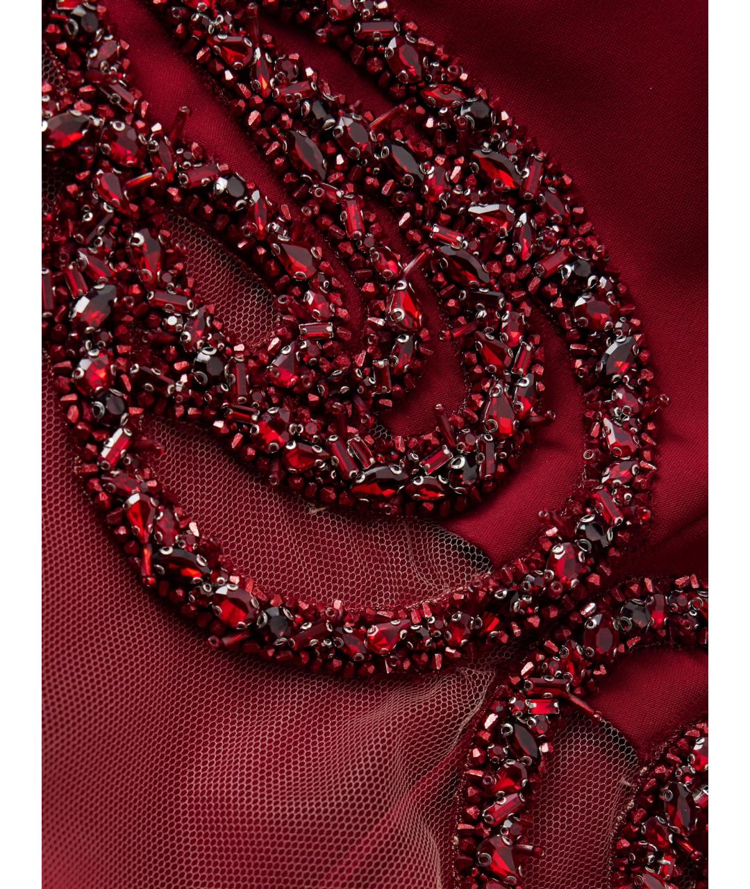 ZUHAIR MURAD Бордовое полиэстеровое вечернее платье, фото 4