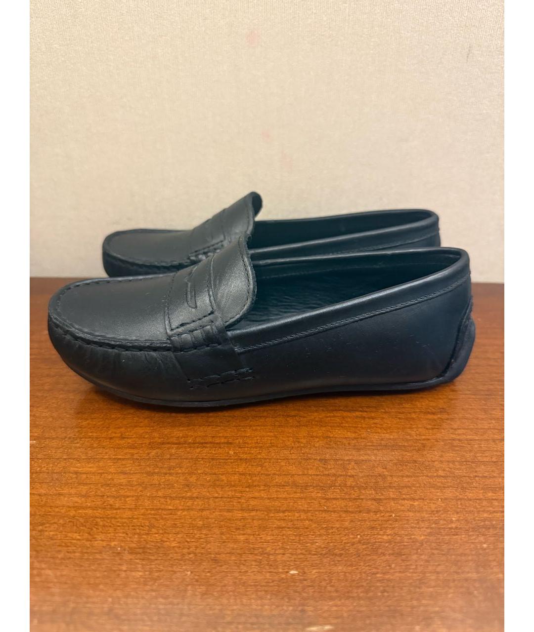 POLO RALPH LAUREN Черные кожаные лоферы/мокасины, фото 5
