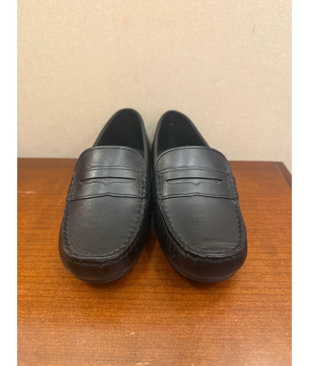 POLO RALPH LAUREN Черные кожаные лоферы/мокасины, фото 2