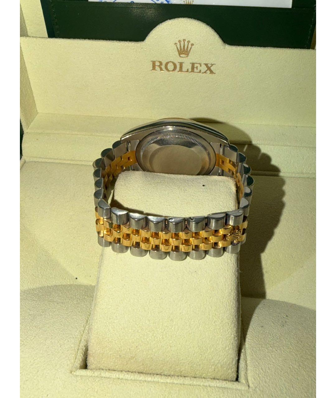 ROLEX Серые часы из желтого золота, фото 5