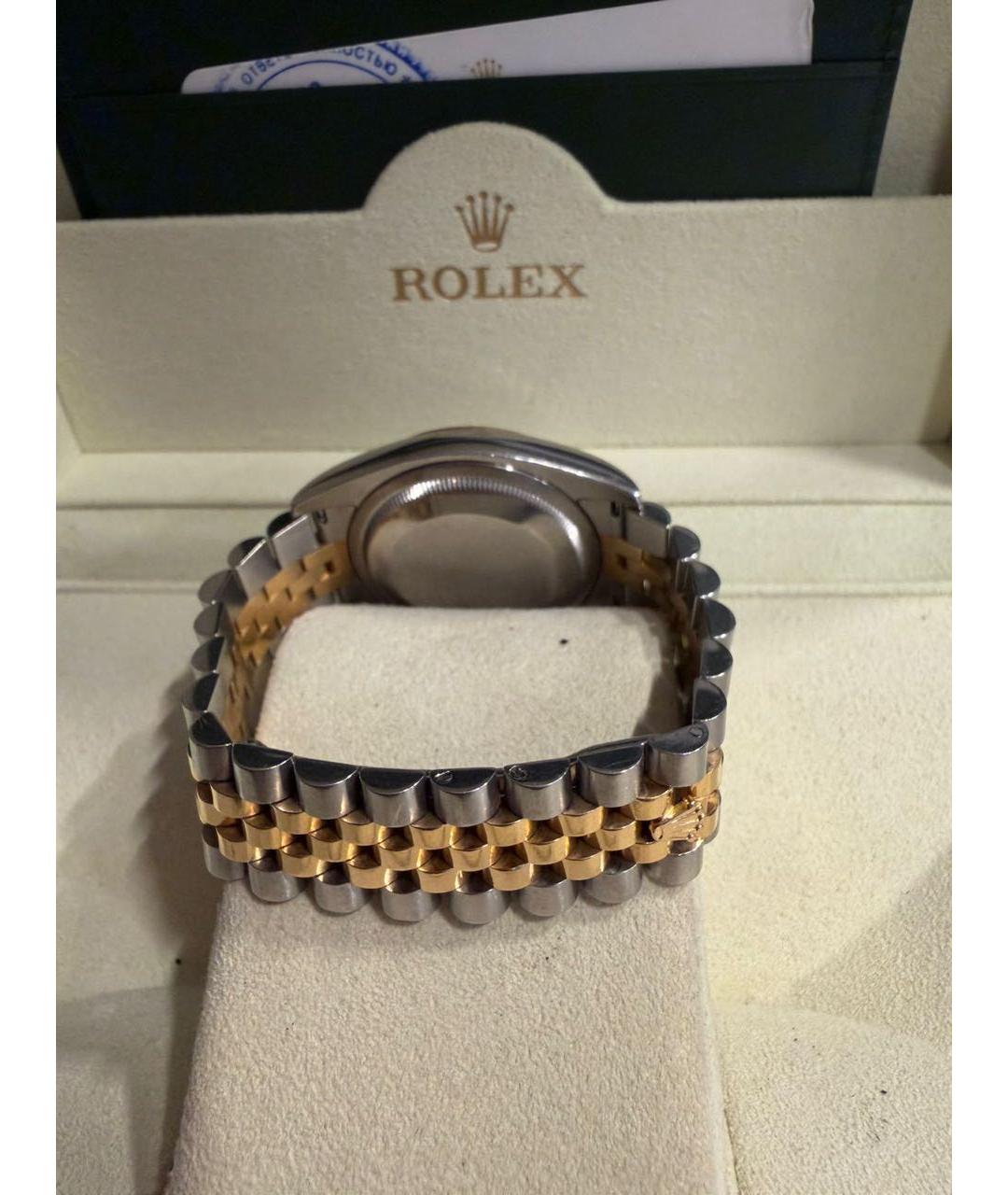 ROLEX Серые часы из желтого золота, фото 4