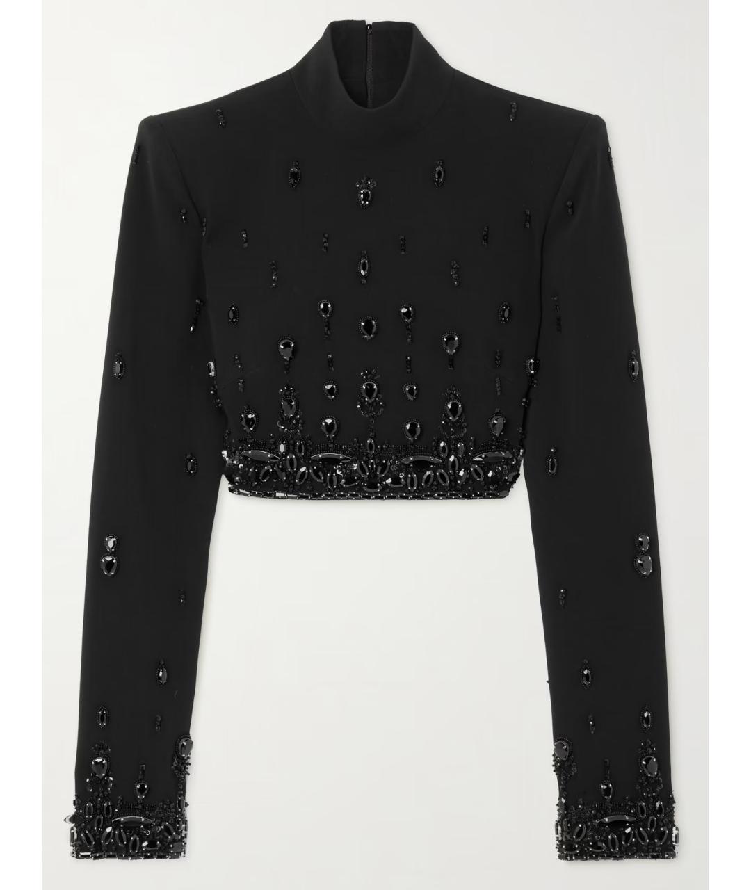 ZUHAIR MURAD Черная ацетатная блузы, фото 5