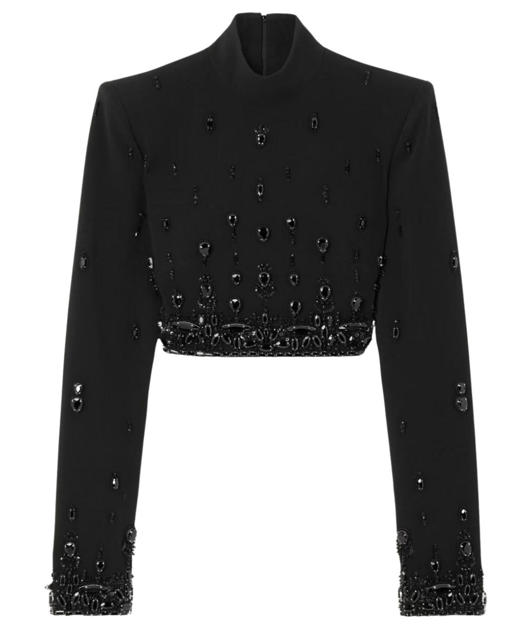 ZUHAIR MURAD Черная ацетатная блузы, фото 1