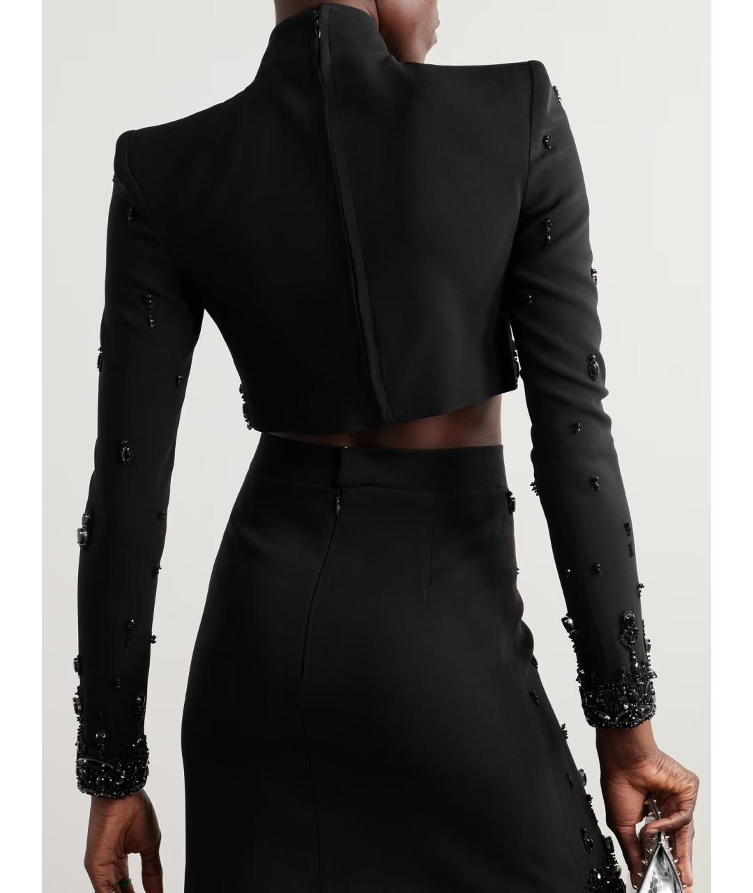 ZUHAIR MURAD Черная ацетатная блузы, фото 3