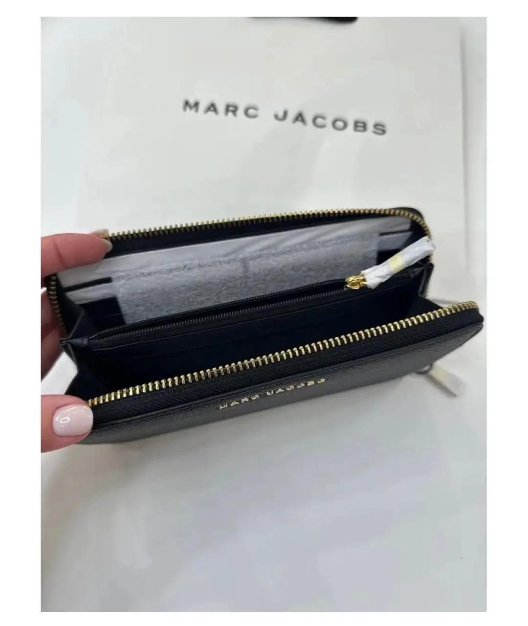 MARC JACOBS Черный кожаный кошелек, фото 4