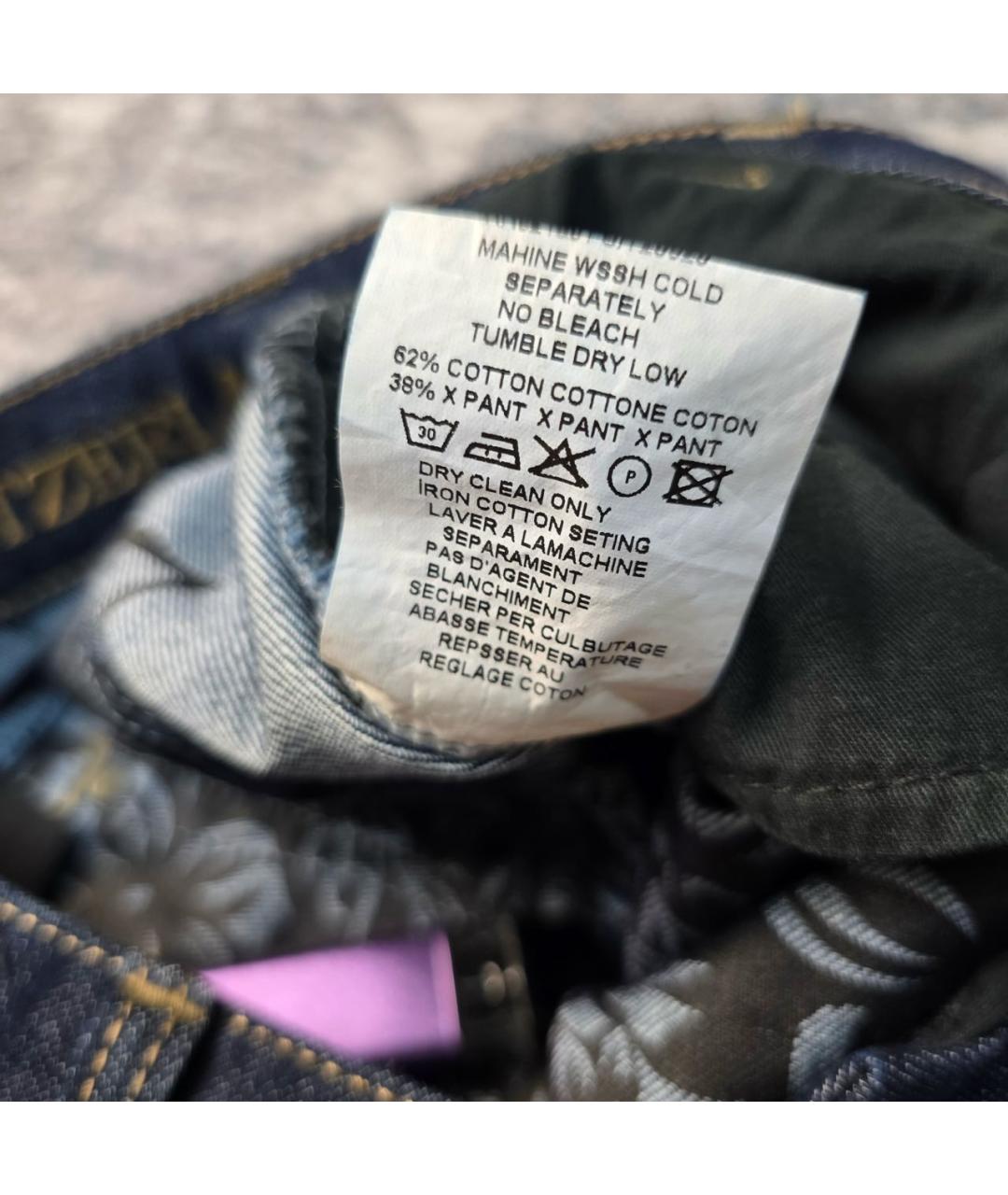 PHILIPP PLEIN Синяя хлопковая юбка мини, фото 6