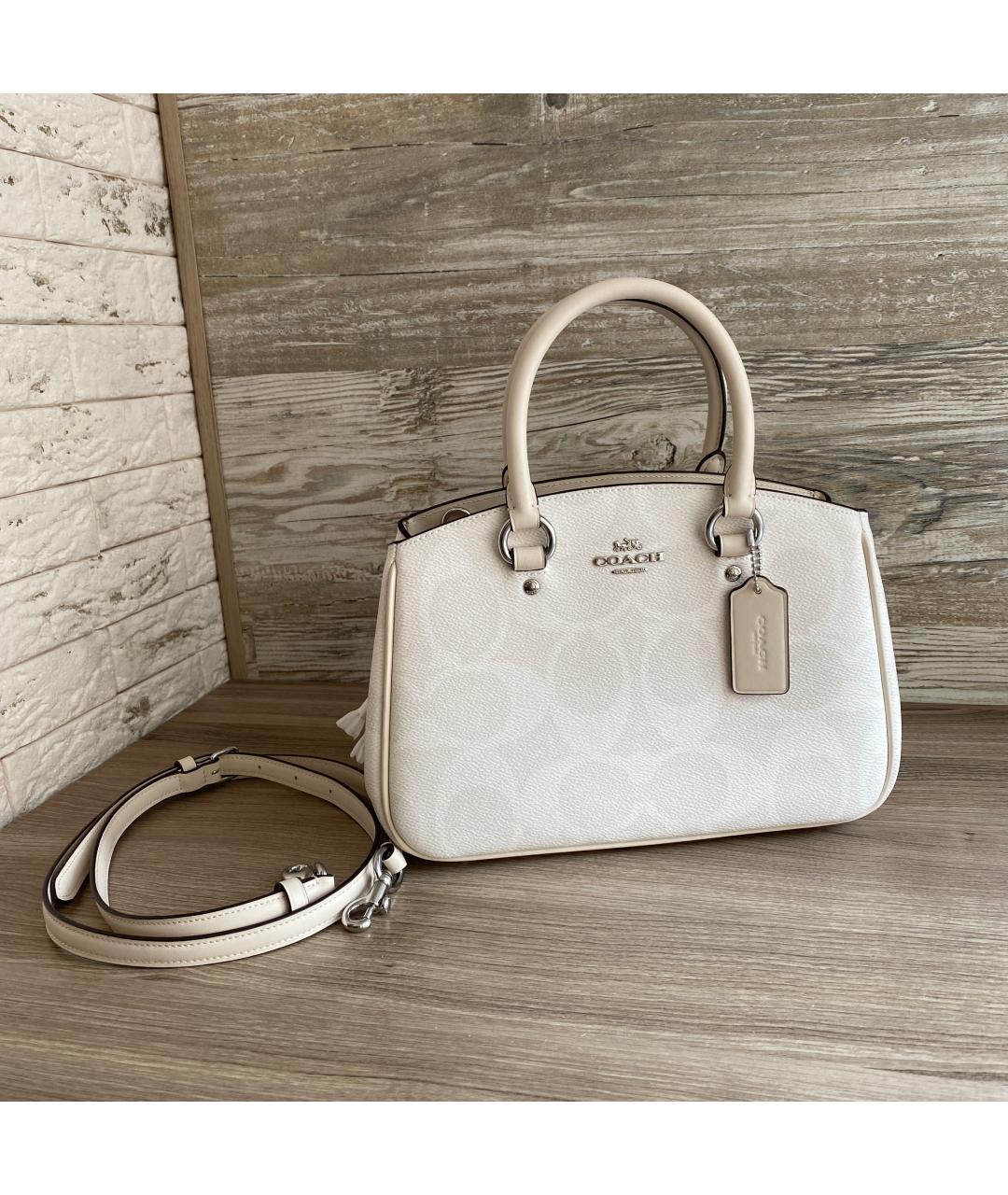 COACH Белая сумка с короткими ручками, фото 10