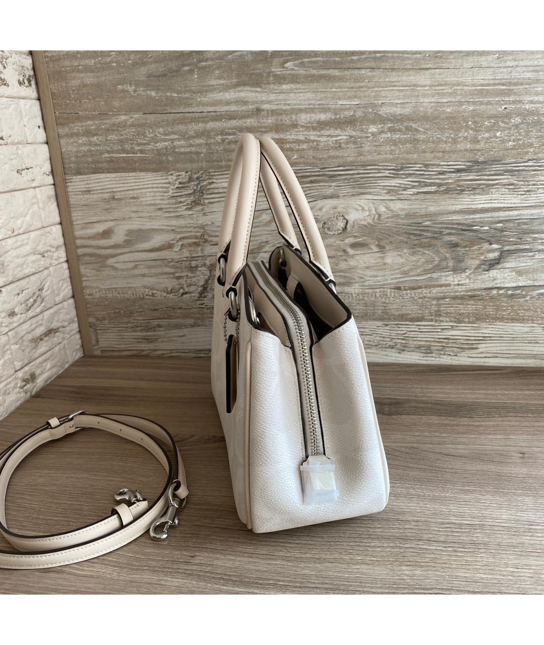 COACH Белая сумка с короткими ручками, фото 7