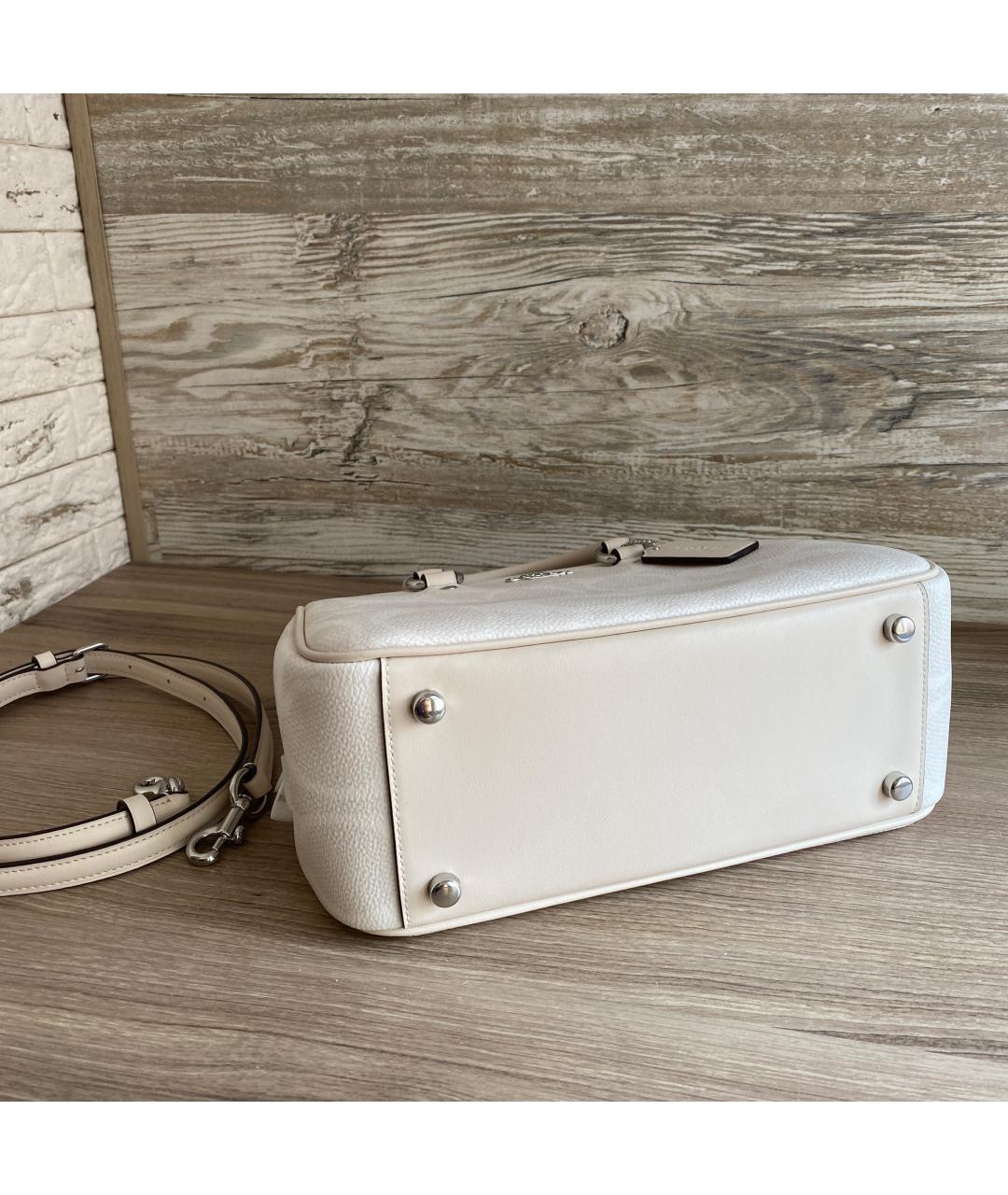 COACH Белая сумка с короткими ручками, фото 9