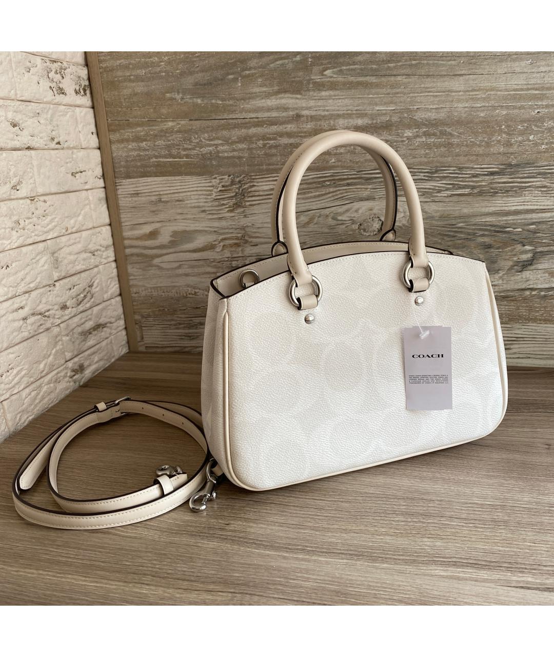 COACH Белая сумка с короткими ручками, фото 8