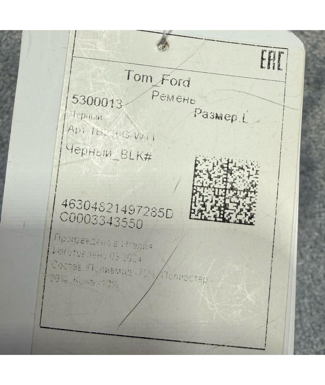 TOM FORD Черный ремень, фото 6