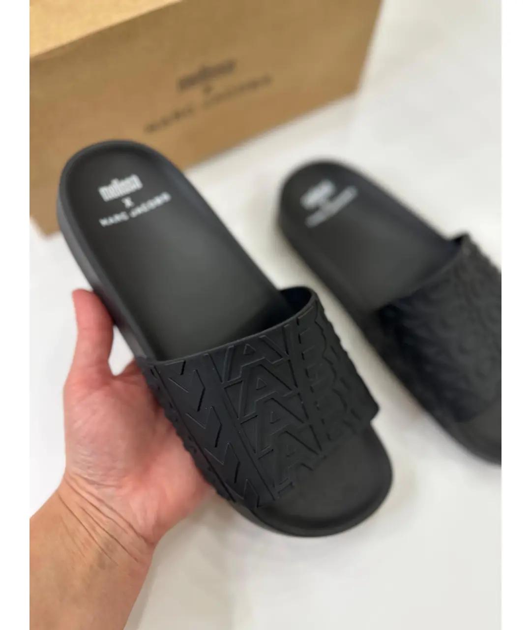 MARC JACOBS Черные шлепанцы, фото 4