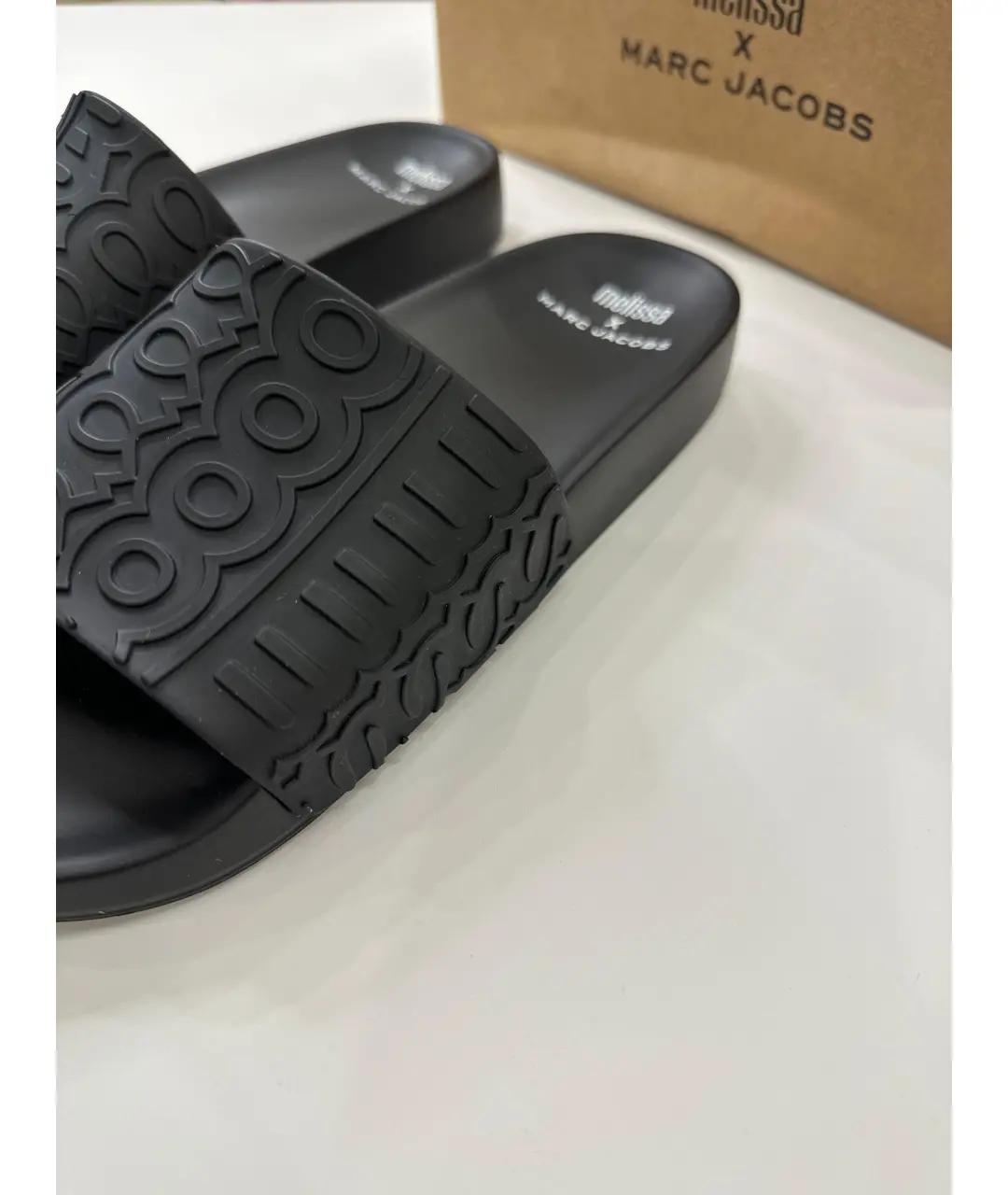 MARC JACOBS Черные шлепанцы, фото 5