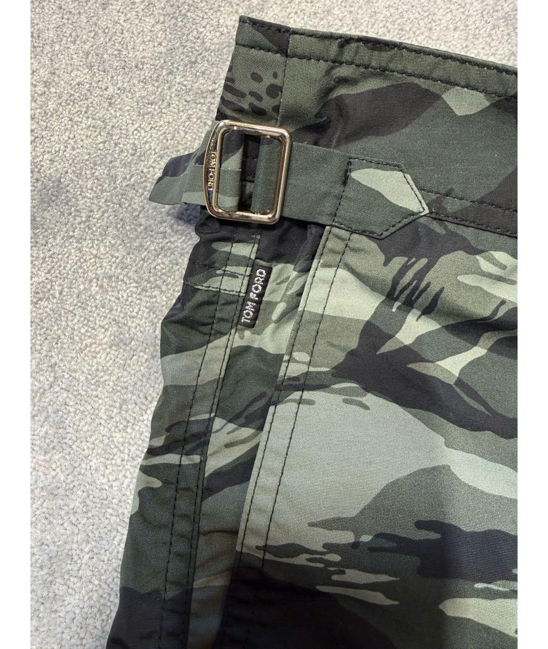 TOM FORD Хаки полиамидовые шорты, фото 4
