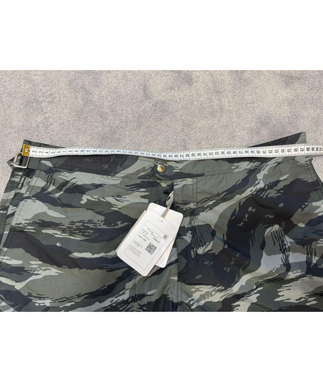 TOM FORD Хаки полиамидовые шорты, фото 6