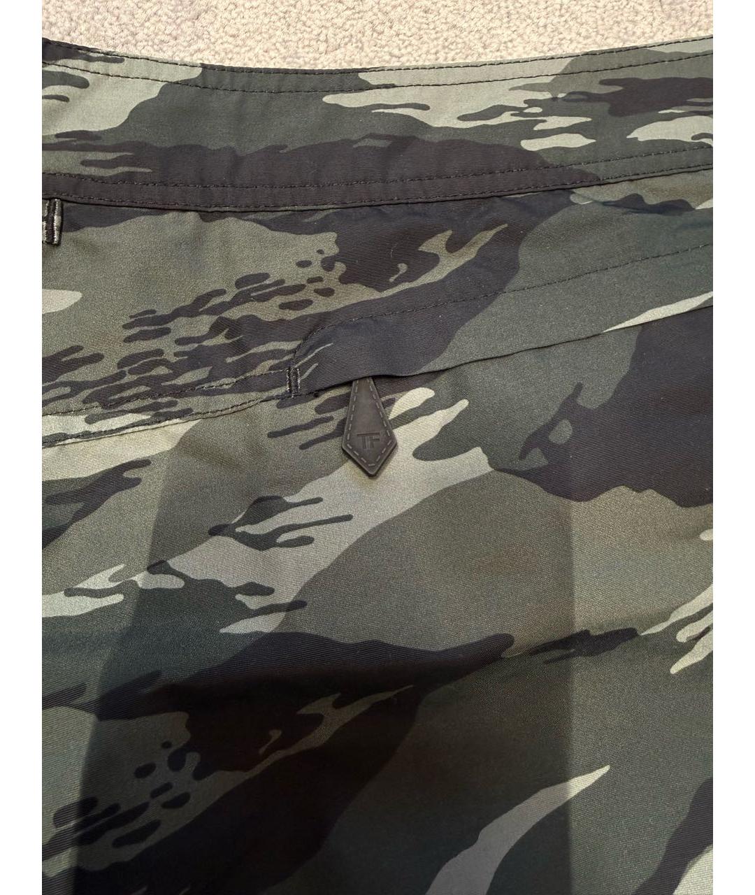 TOM FORD Хаки полиамидовые шорты, фото 5